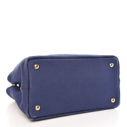 Prada Canapa Small Logo Tote Bleuette 4 of 14