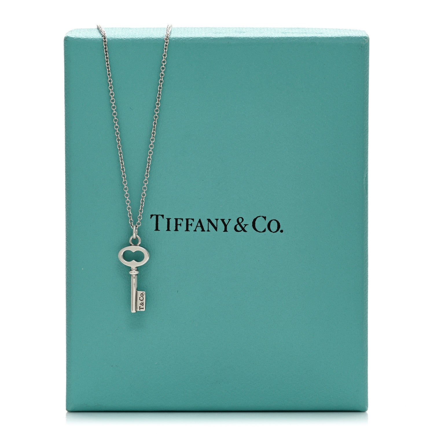 Tiffany Sterling Silver Mini Oval Key Pendant Necklace 5 of 5