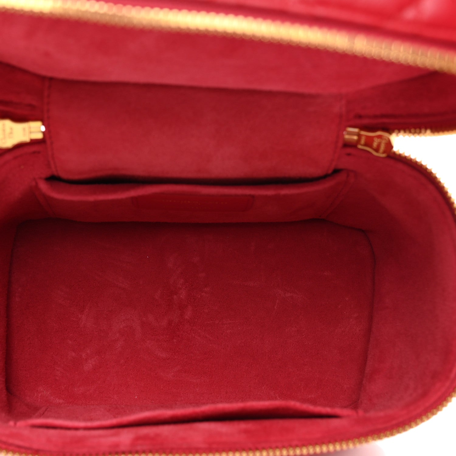 Christian Dior Lambskin Cannage Small Diortravel Vanity Case Red 5 of 9