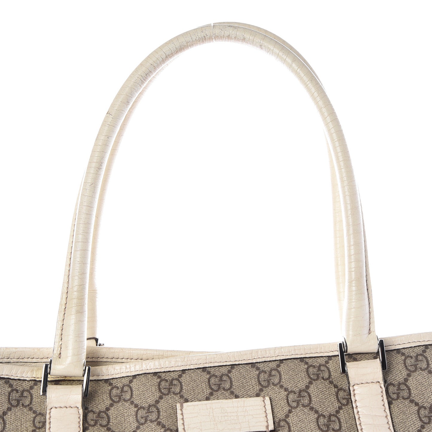 GG Plus Monogram Medium Joy Tote White