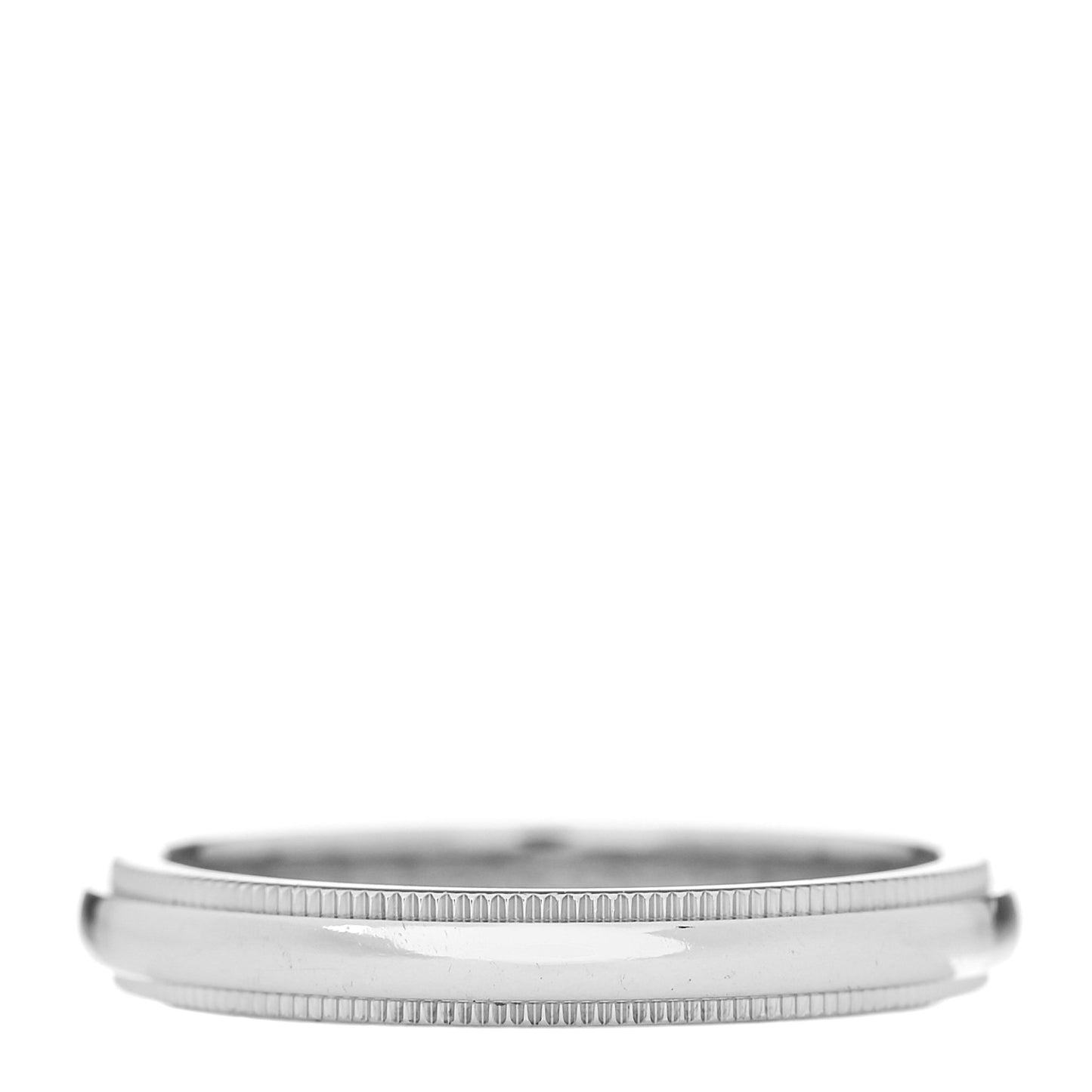 Platinum 3mm Classic Milgrain Wedding Band Ring 58 8.25