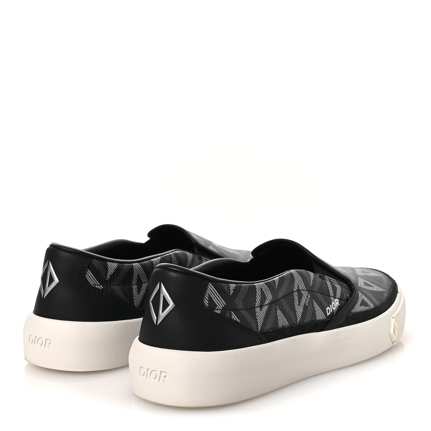 Canvas CD Diamond Mens Slip On Sneakers 41 Navy