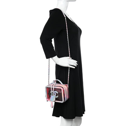 Chanel PVC Patent Calfskin Patent Lambskin Small CC Vanity Case Pink 2 of 13