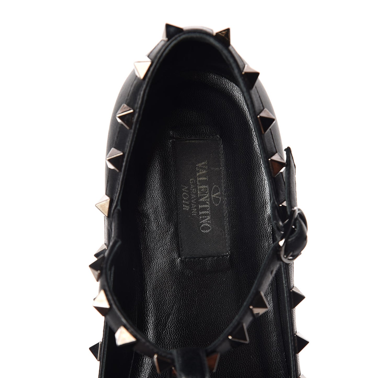 Nappa Rockstud Cage Ballerina Flats 39 Black
