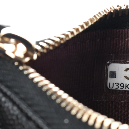 Chanel Caviar Quilted Compact Zipped Pocket Wallet Black 7 of 8