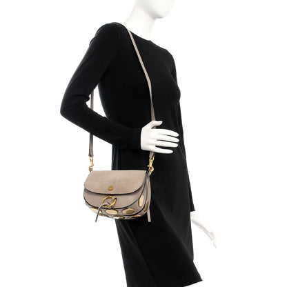 Chloe Suede Smooth Calfskin Mini Kurtis Shoulder Bag Motty Grey 2 of 8