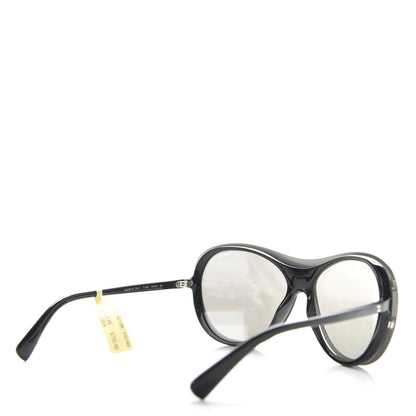 Chanel Clip On Sunglasses 71230 Mirror Grey Black 4 of 10
