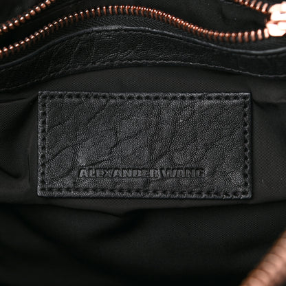 Alexander Wang Pebbled Lambskin Mini Rockie Black Rose Gold Hardware 6 of 12