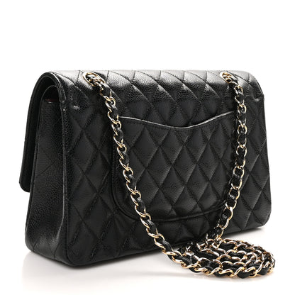 Chanel Caviar Quilted Medium Double Flap Black 3 of 10