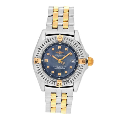 Breitling Stainless Steel 18K Yellow Gold Blue Mother of Pearl 29mm Callistino Quartz Watch B72345 1 of 4