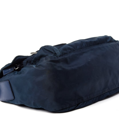 Prada Nylon Vela Messenger Bag Blue 7 of 18