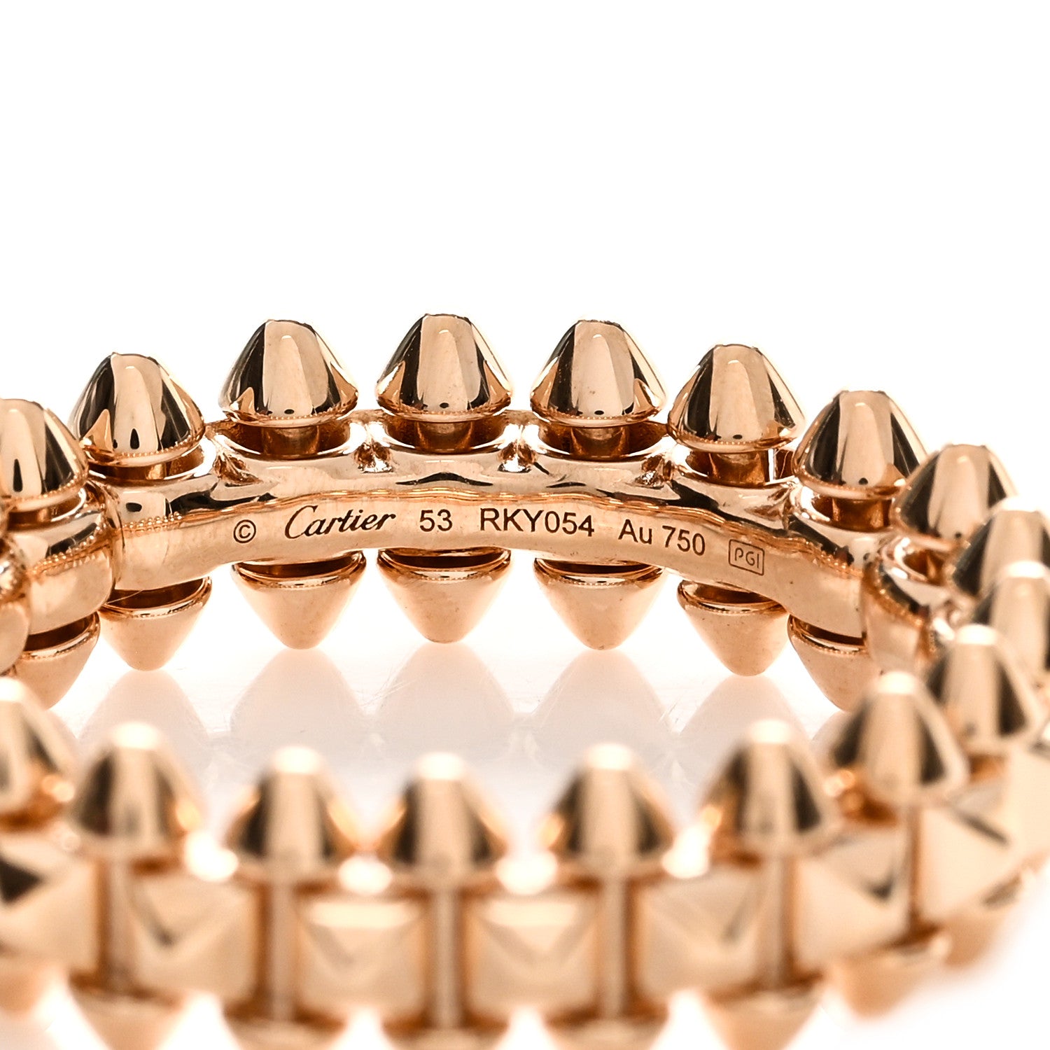 Cartier 18K Pink Gold SM Clash De Cartier Ring 53 6.5 3 of 4