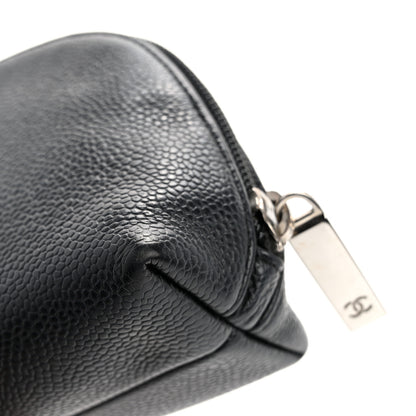 Chanel Caviar Timeless CC Cosmetic Pouch Black 12 of 14