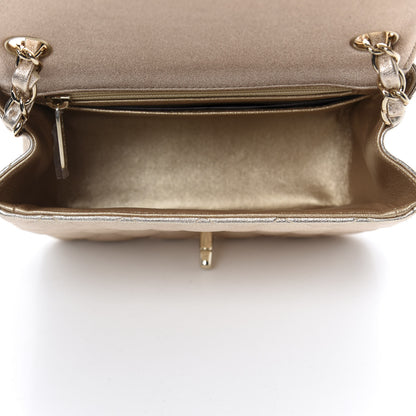 Chanel Metallic Lambskin Quilted Mini Square Flap Gold 5 of 10