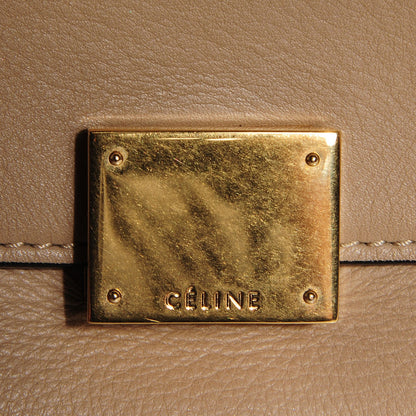 Celine Smooth Calfskin Suede Medium Trapeze Sahara 9 of 10