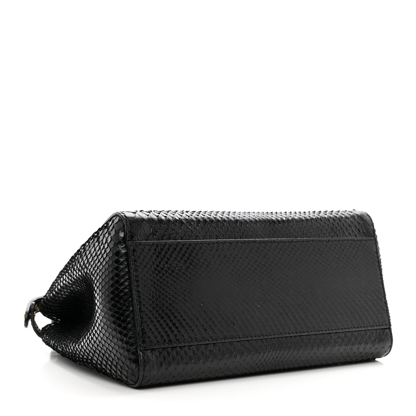 Snakeskin Nappa Mini Peekaboo Iconic Satchel Black
