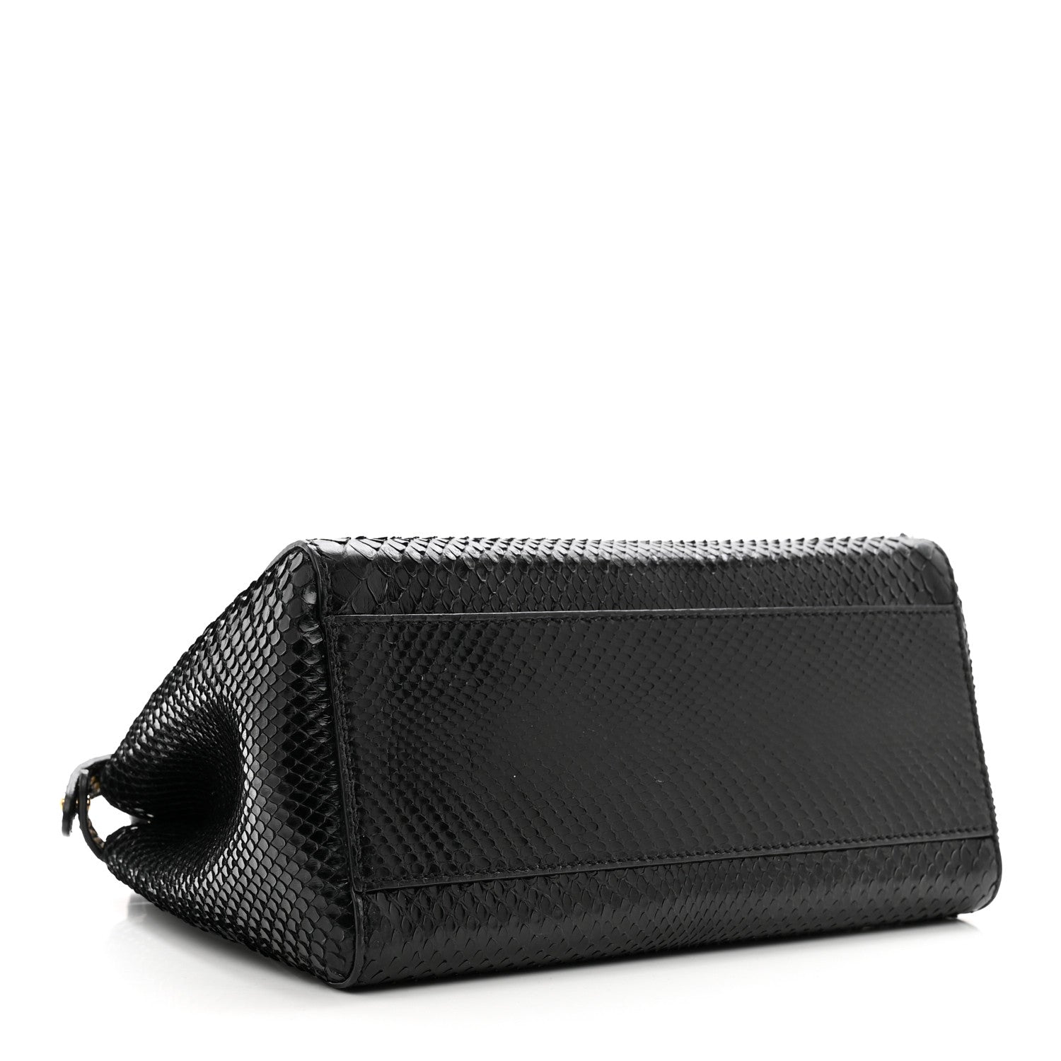 Fendi Snakeskin Nappa Mini Peekaboo Iconic Satchel Black 3 of 9