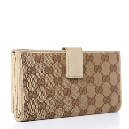 Gucci Monogram New Britt Continental Snap Wallet Off White 3 of 16