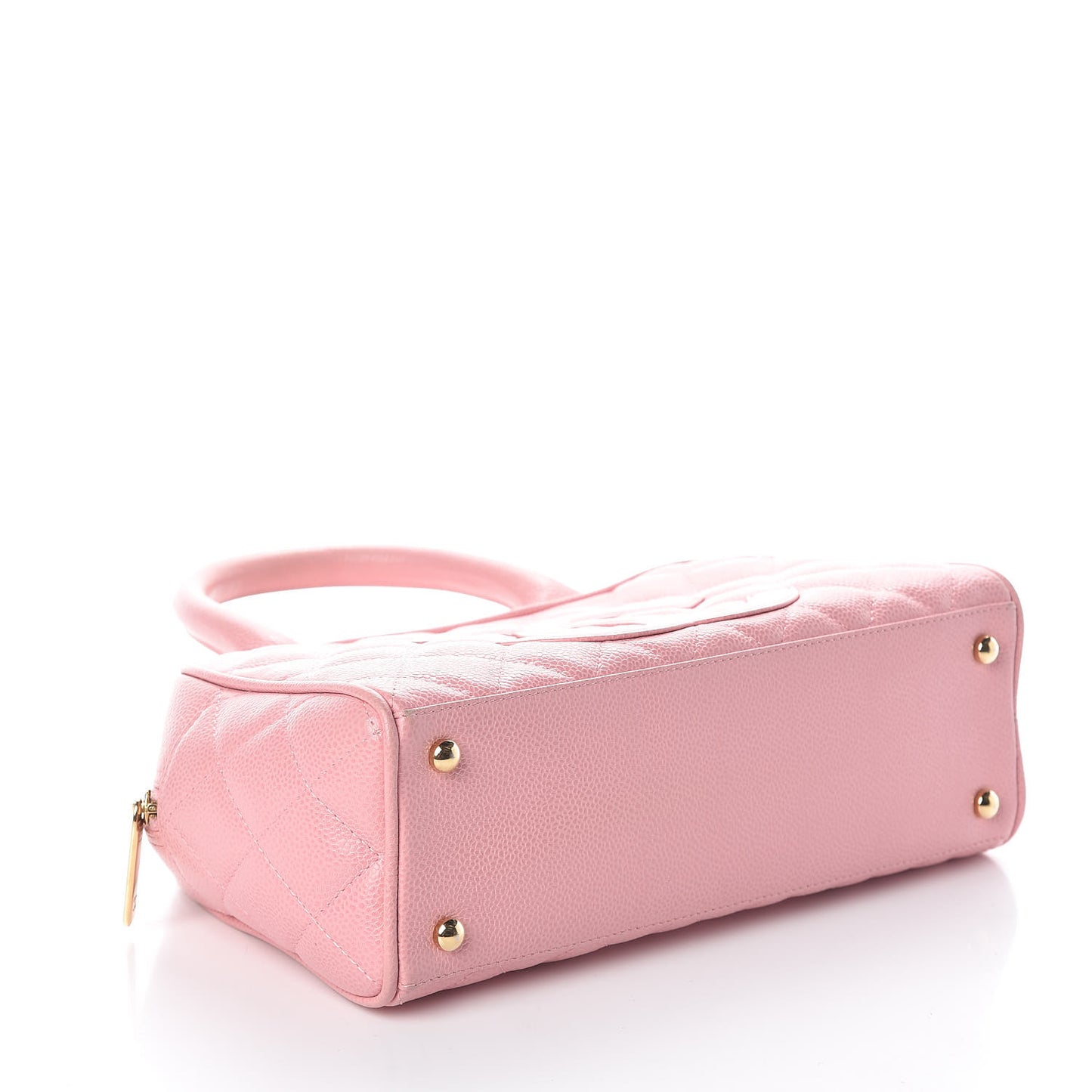 Caviar Quilted Small Bowler Pink