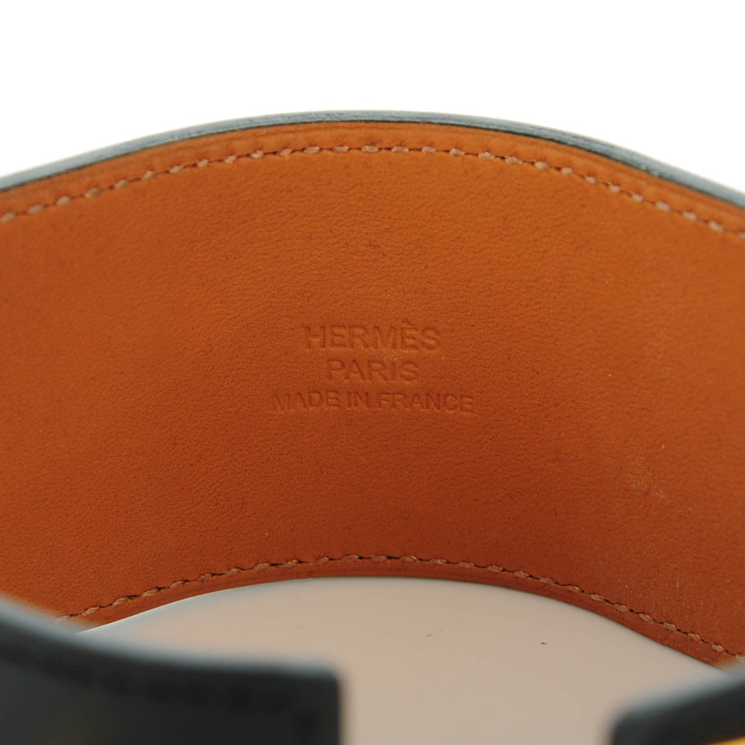 Hermes Box Calfskin Collier de Chien CDC Bracelet L Black 7 of 7