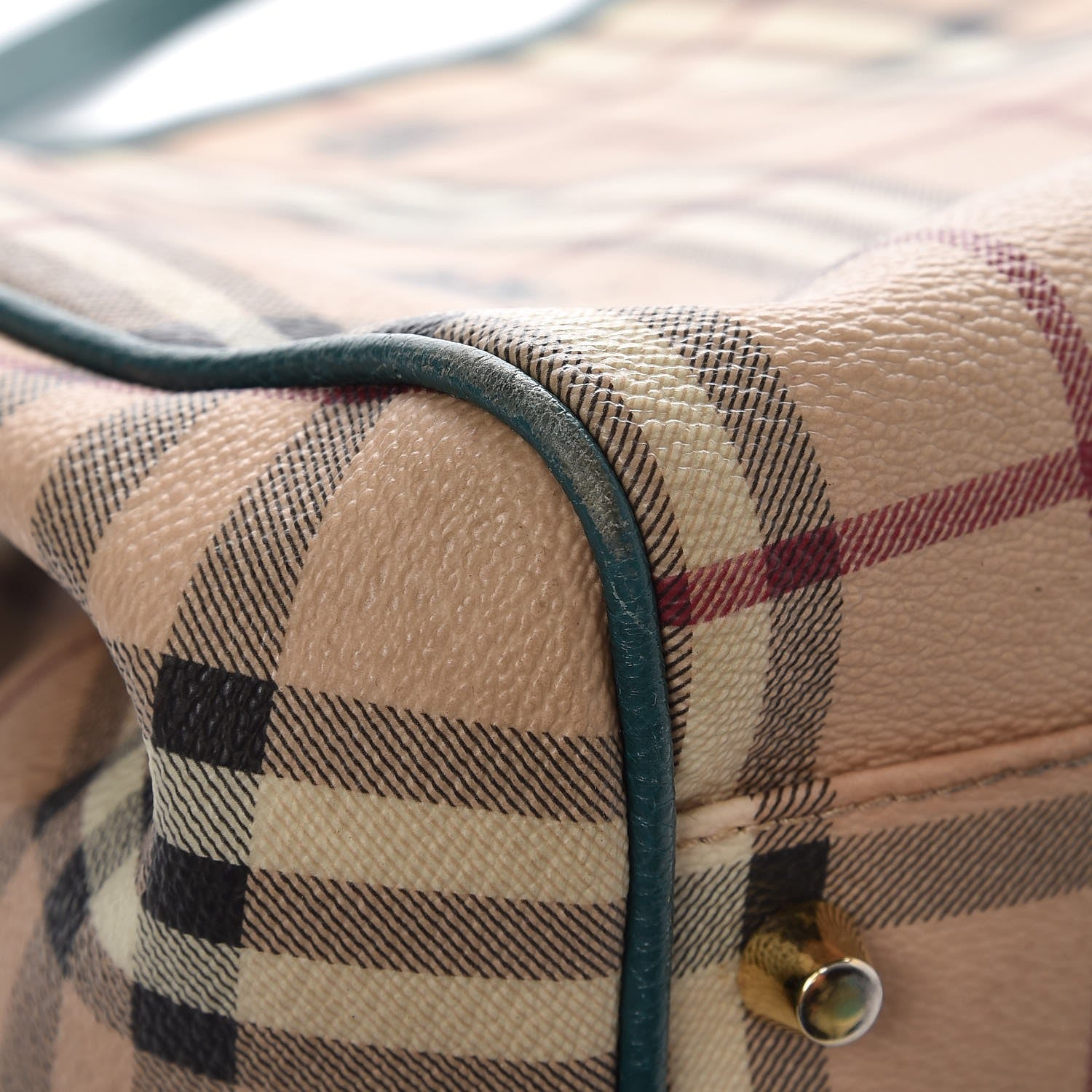 Burberry Haymarket Check Small Canterbury Tote Aqua Green 8 of 18