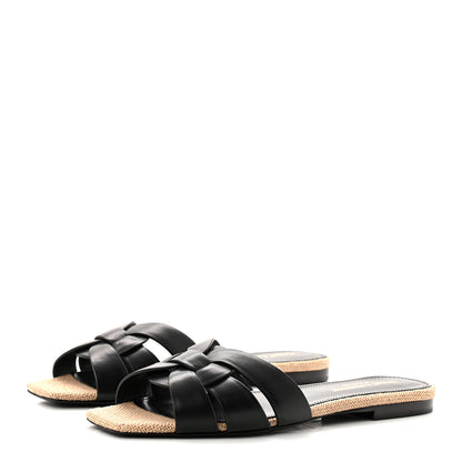 Saint Laurent Calfskin Nu Pied 05 Slide Sandals 35 Black 3 of 10