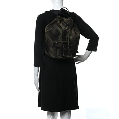 Prada Tessuto Nylon Camouflage Print Cinch Backpack Mimetico 2 of 9