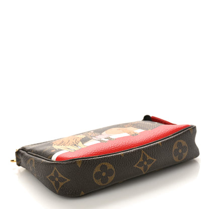 Louis Vuitton Monogram 2018 Christmas Animation Mini Cats Pochette Accessories 4 of 9