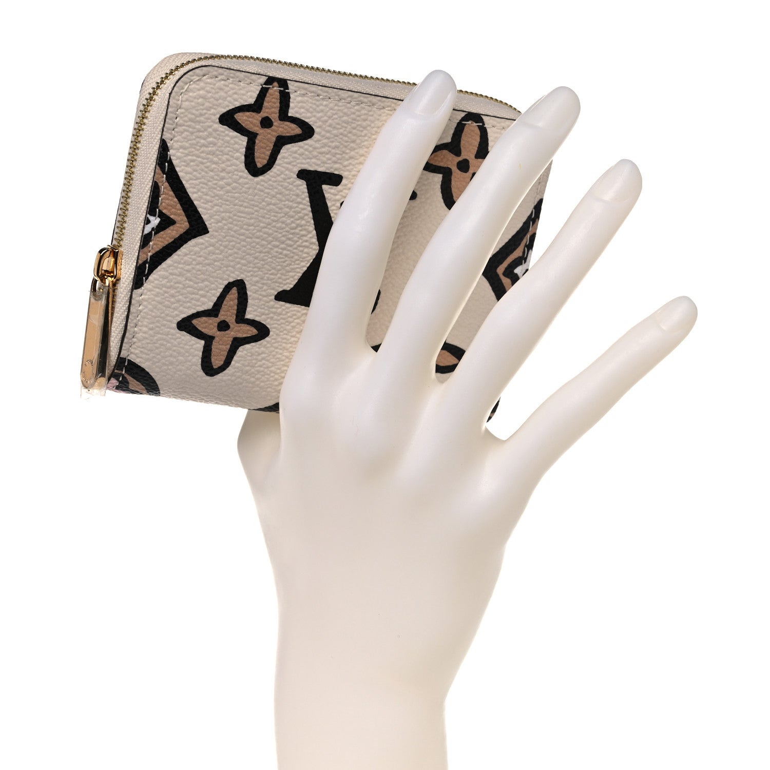 Louis Vuitton Monogram Giant Wild At Heart Zippy Coin Purse Creme 2 of 7