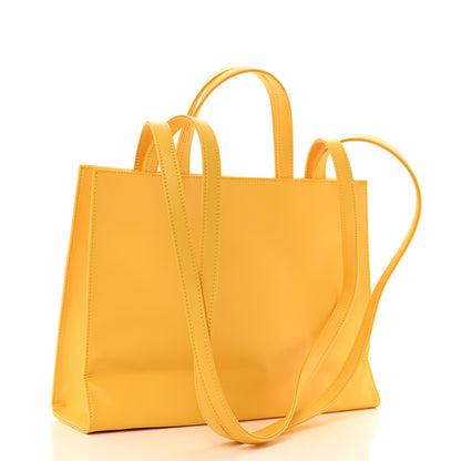 Telfar Vegan Leather Medium Shopping Bag Yellow 4 of 10