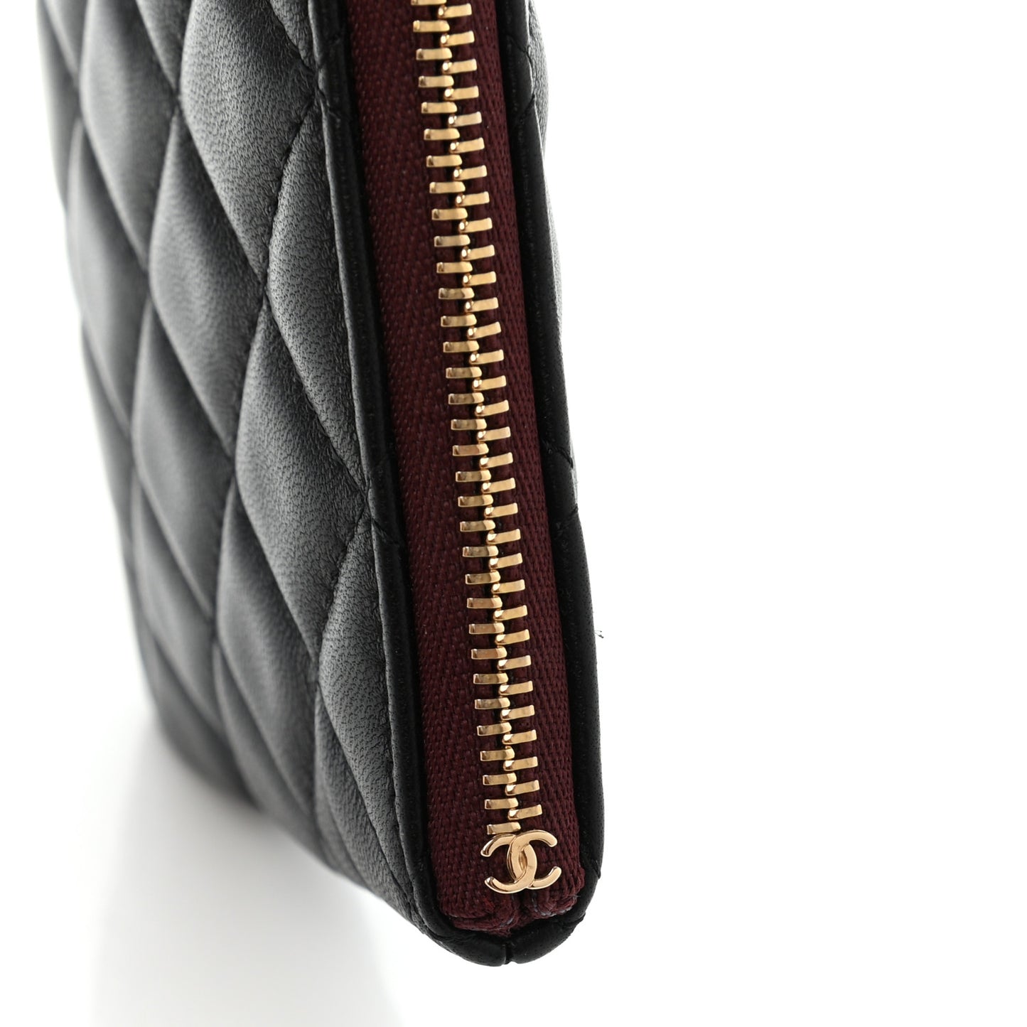 Lambskin Quilted Cosmetic Case Black