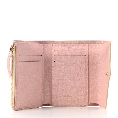 Louis Vuitton Damier Azur Victorine Wallet Rose Ballerine 5 of 8