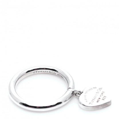 Tiffany Sterling Silver Return to Tiffany Heart Tag Ring 48 4.5 5 of 6