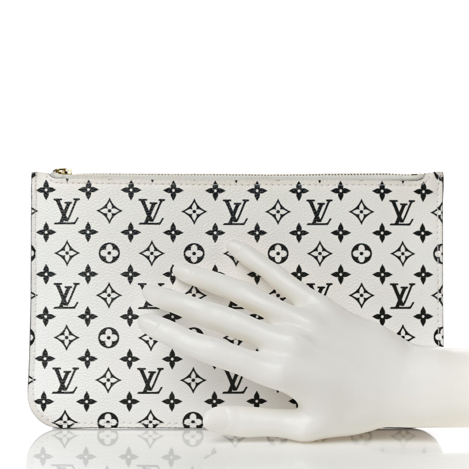 Louis Vuitton Monogram Giant Neverfull MM GM Pochette White 2 of 10