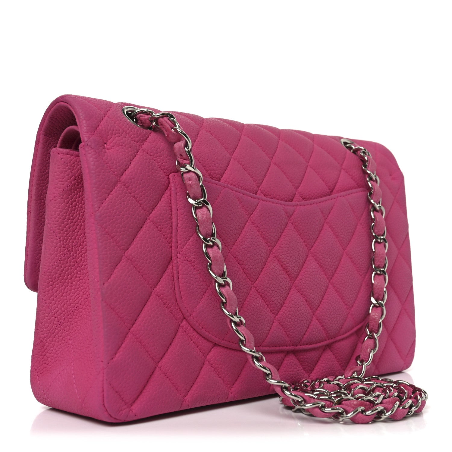 Chanel Iridescent Caviar Quilted Medium Double Flap Pink 1853140