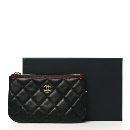 Chanel Lambskin Quilted Small Cosmetic Case Black 9 of 9