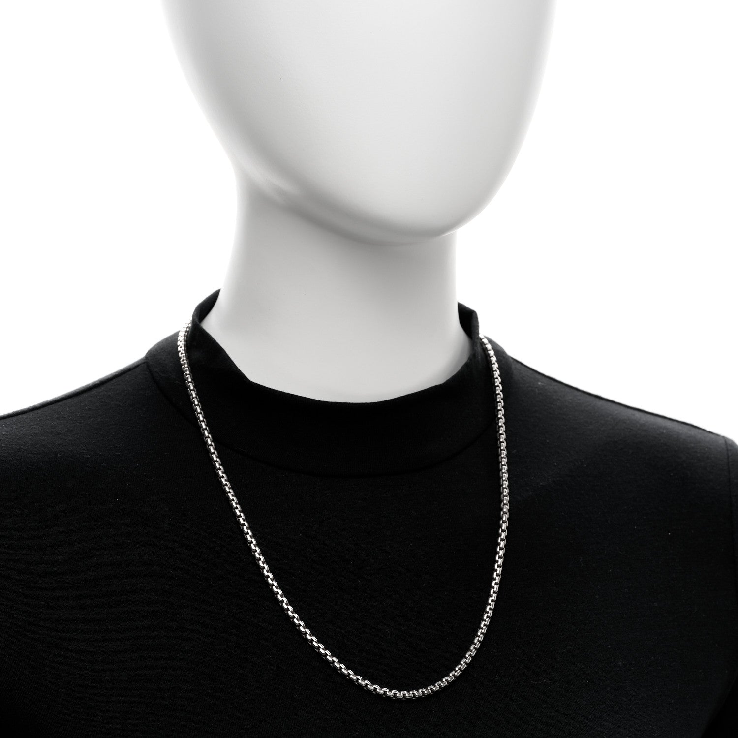 David Yurman Sterling Silver 3.6mm Box Chain Necklace 22" 2 of 4