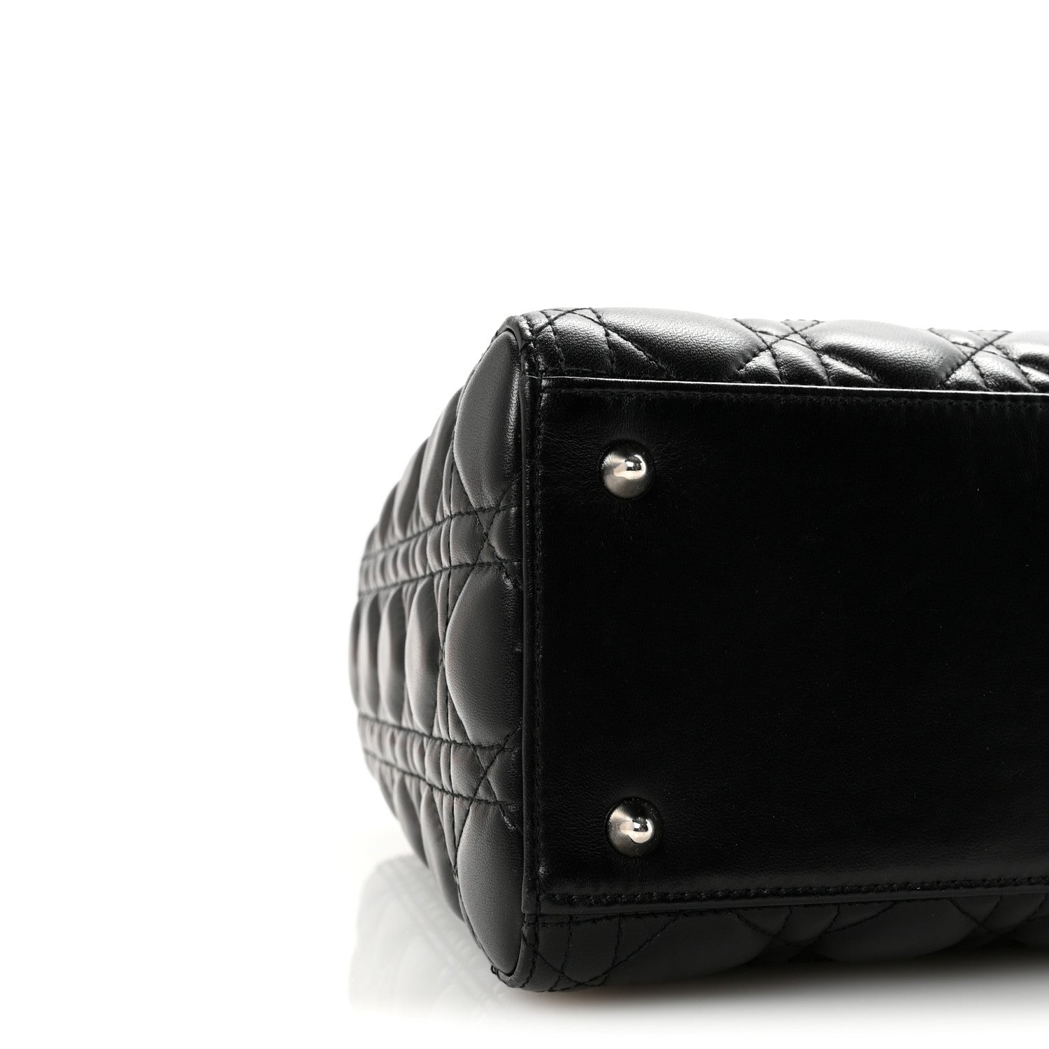 Christian Dior Lambskin Cannage Medium Lady Dior Black 8 of 10