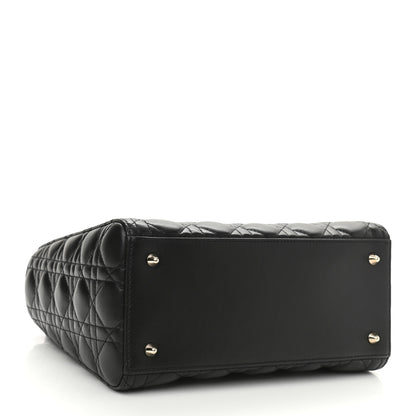Christian Dior Lambskin Cannage Medium Lady Dior Black 4 of 11