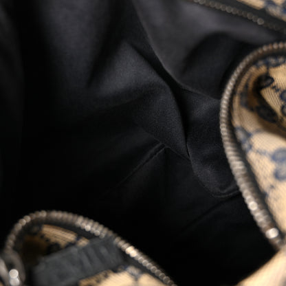 Gucci Monogram Medium Horsebit Chain Hobo Navy 5 of 11