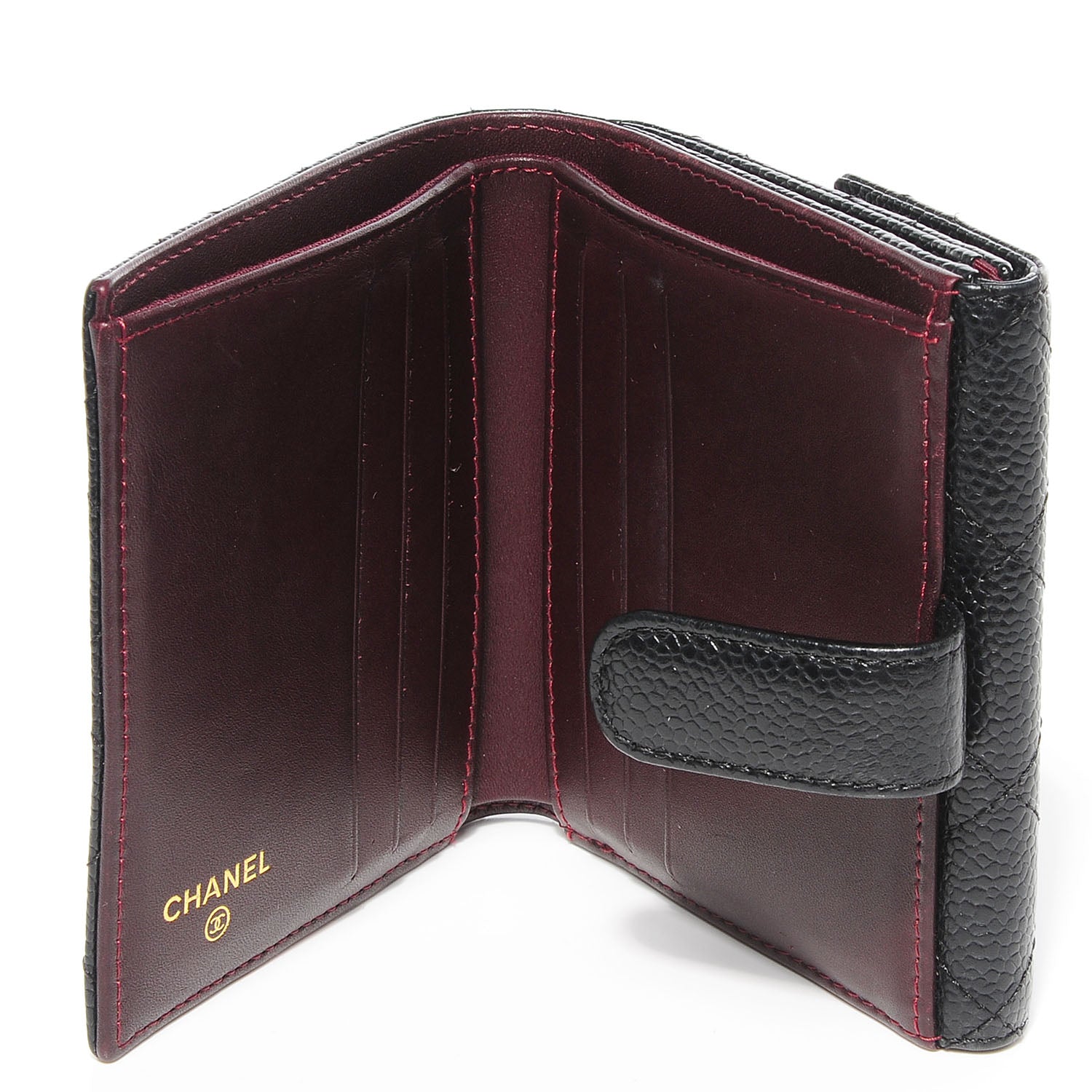 Chanel Caviar Quilted Compact Flap Wallet Black 7 of 8