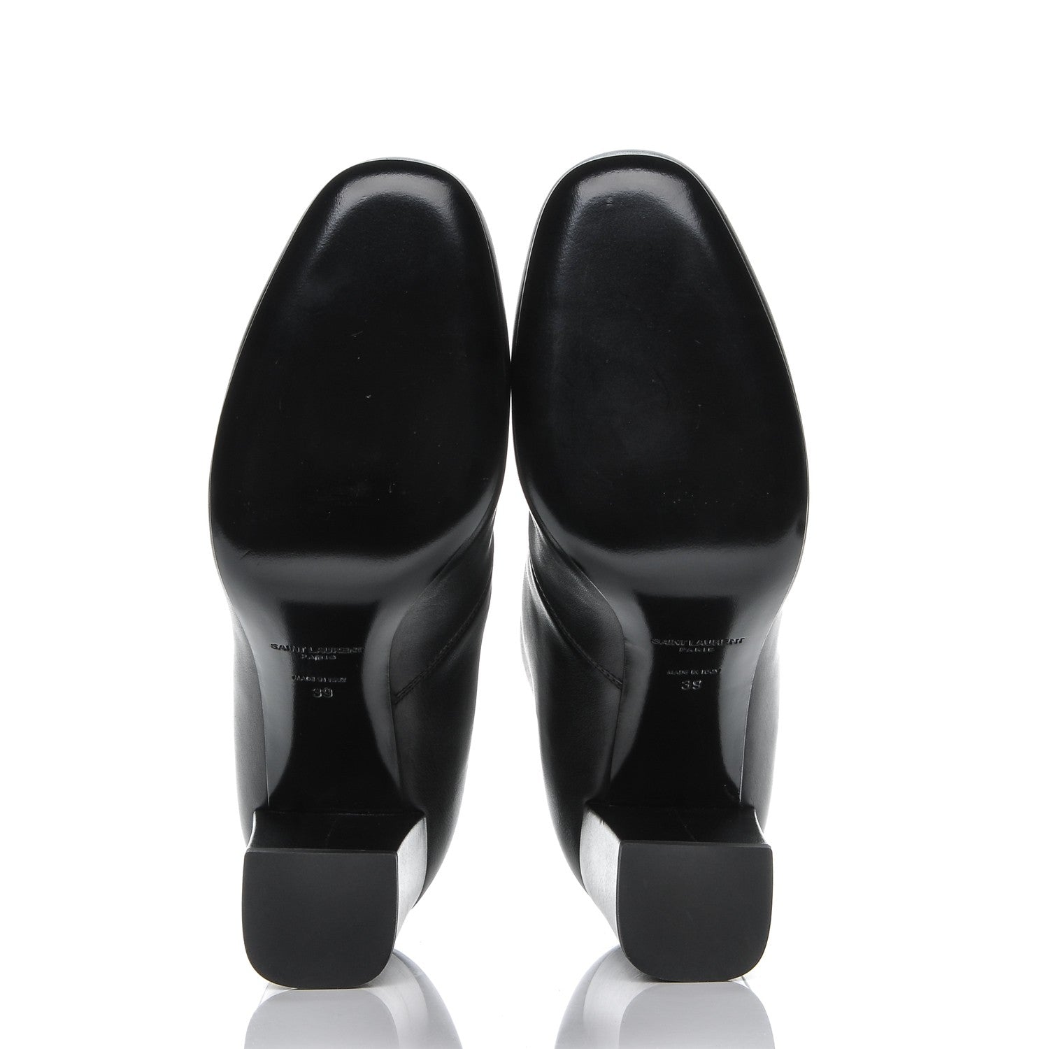 Saint Laurent Smooth Calfskin Babies 90 Ankle Boots 39 Black 5 of 7