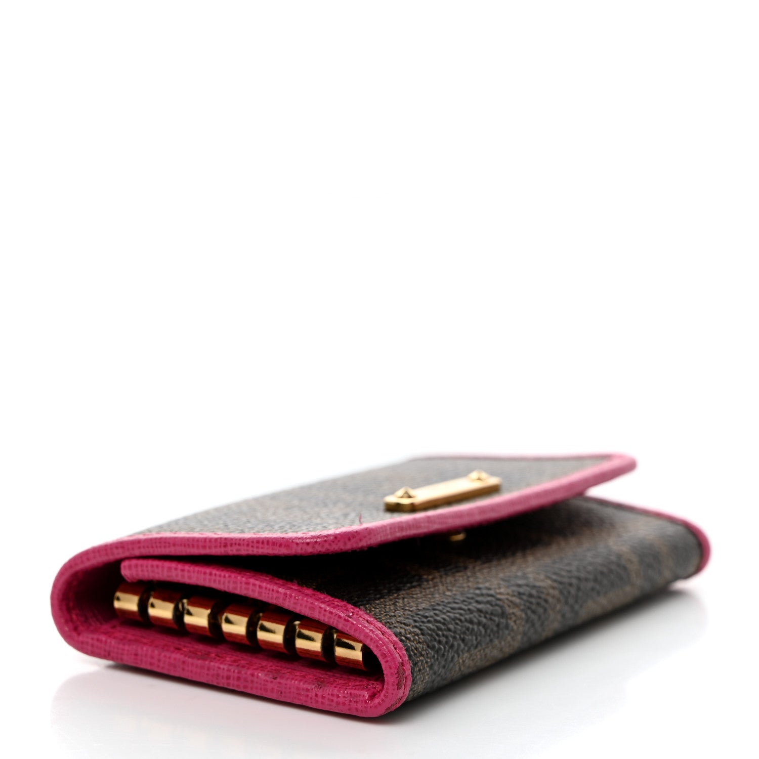 Fendi Zucca Spalmati Vitello Elite 6 Key Holder Tobacco Ciclamino 4 of 10