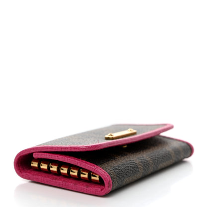 Fendi Zucca Spalmati Vitello Elite 6 Key Holder Tobacco Ciclamino 4 of 10