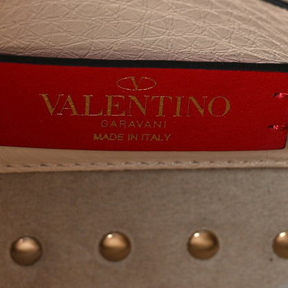 Valentino Garavani Grainy Calfskin Small Rockstud Top Handle Bag Light Ivory 6 of 8