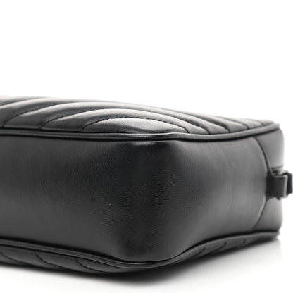 Saint Laurent Calfskin Matelasse Monogram Monochrome Lou Camera Bag Black 10 of 12