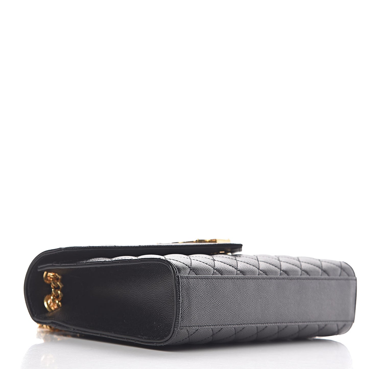 Grain De Poudre Textured Mixed Matelasse Triquilt Medium Monogram Satchel Black