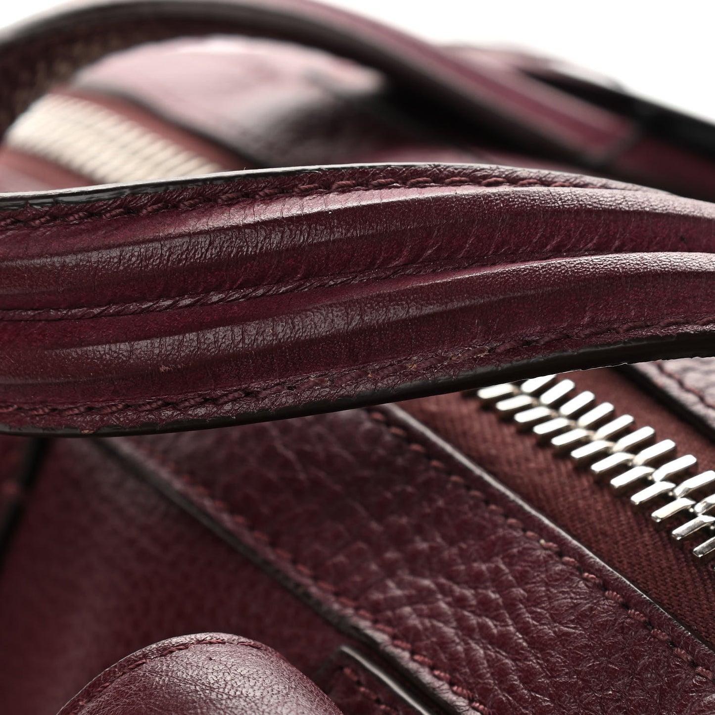 Waxy Grained Calfskin Medium Nightingale Oxblood