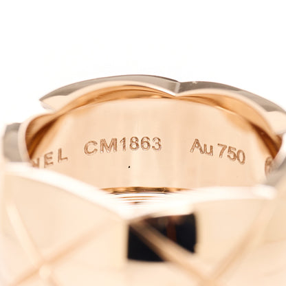Chanel 18K Beige Gold Large Coco Crush Ring 53 6.5 6 of 8