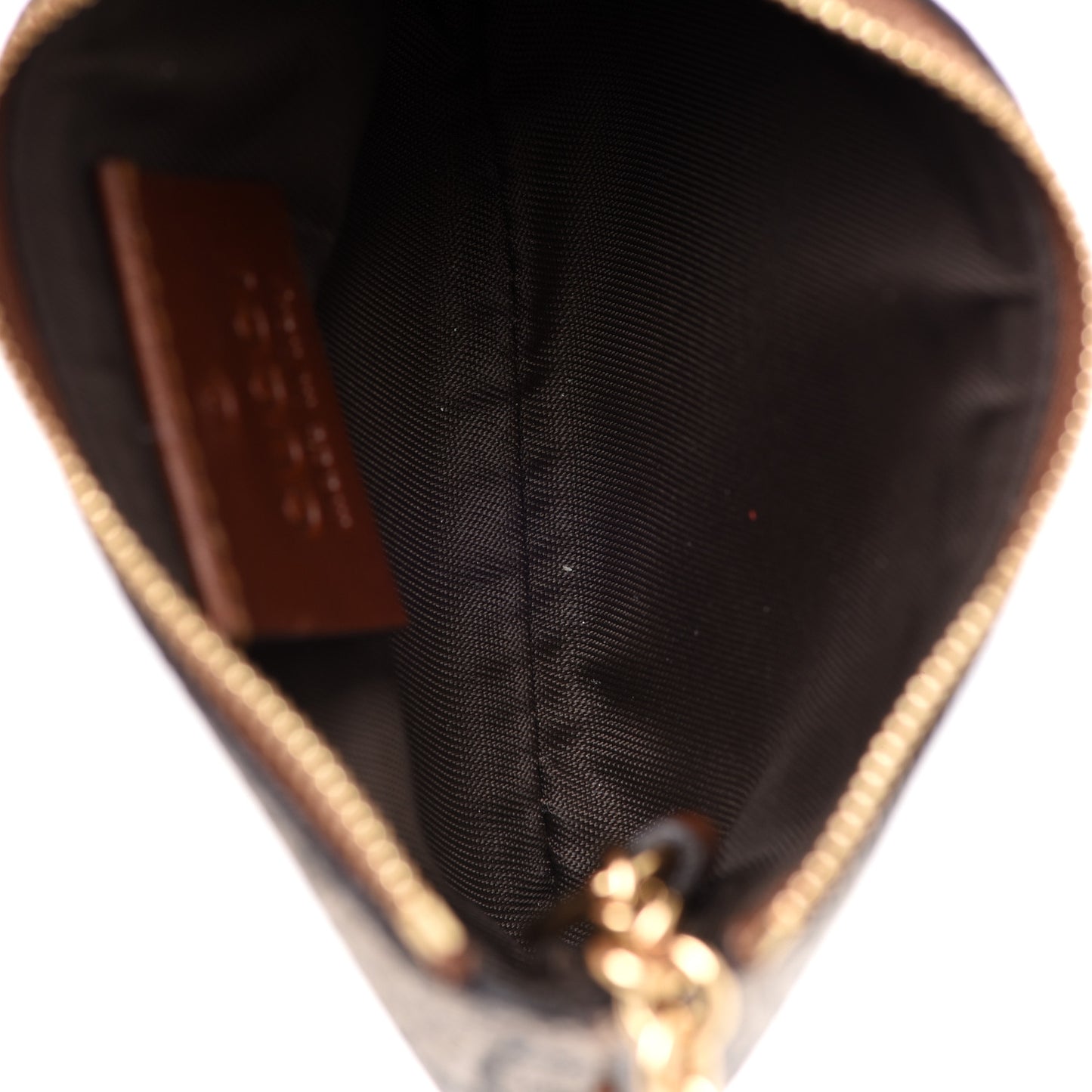 GG Supreme Monogram Key Case Brown
